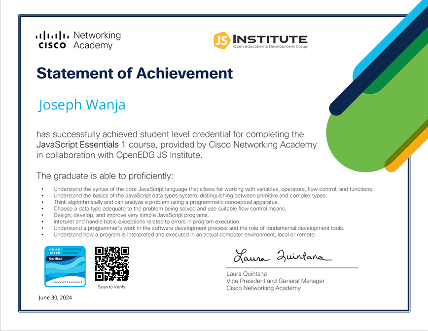 Javascript Cisco Certificate